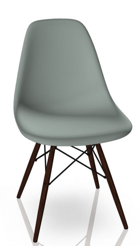 Eames Plastic Side Chair DSW Stuhl Vitra Ahorn dunkel-Hellgrau